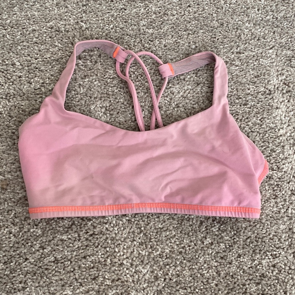 Lululemon Light Pink Cross Sports Bra Size 6